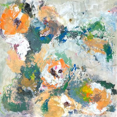 AT THE BACK DOOR/Acrylic/40x40cm