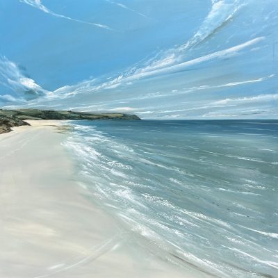 Pendower Beach/oil on canvas/100x100cm