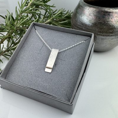 Reticulated Silver Pendant with 9ct gold detail