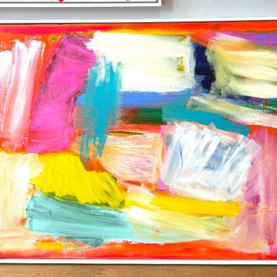 Praying (Prayers landing) 2 metres x 1 metre acrylic and oil stick