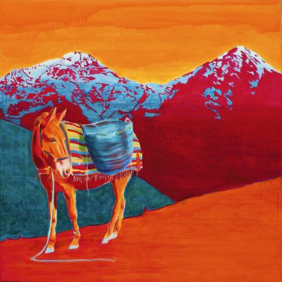 On the way to Toubkal, Atlas Mountains / Oil on canvas / 1 m x 1 m