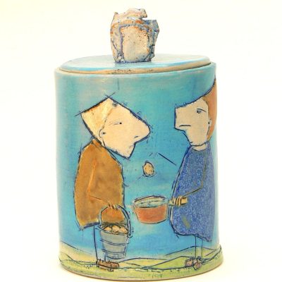 potato jar/glazed stoneware/17cm