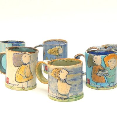 cups/ glazed stoneware