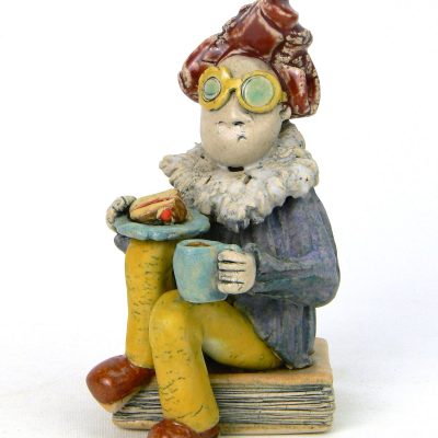 tea and a grumble/glazed ceramic/12cm