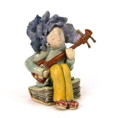 Shamisan/glazed ceramic/12cm