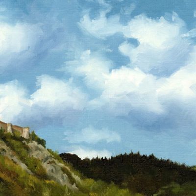 Poenari Fortress / Oil on canvas board / 35cm x 25cm