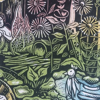 Secret Garden/Linocut/H29.5x W20.5cm