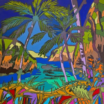 Secret Lagoon, Acrylic, 40cm x 40cm
