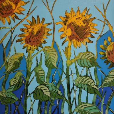 Summer Sunflowers, Acrylic, 50cm x 50cm