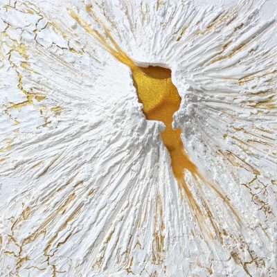 The Gilded Rift - Mixed media/resin - 30x30cm