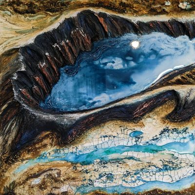 The Quiet - Mixed media/resin - 40x40cm