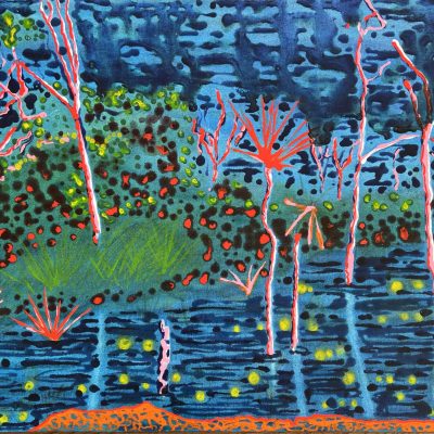 Tress in the Water / Oil on canvas / 91 x 61 cm (x2)