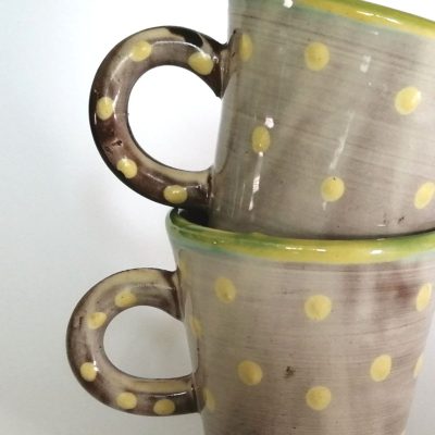 Spottyware Expresso Cups in Yellow.