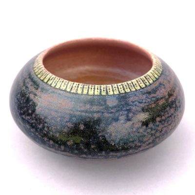 Large purple urchin bowl/ stoneware/ 20 x 13cm