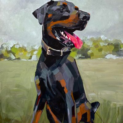 Luger, Acrylic painting, 80 x 80 cm